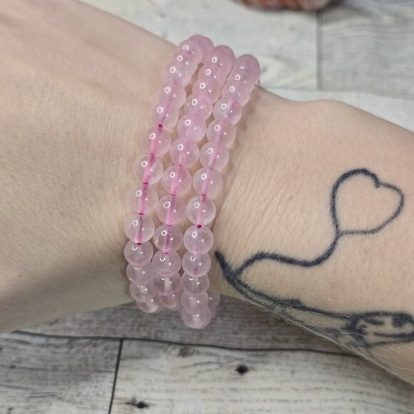 Rose Quartz Crystal Bracelet - Picture 2 of 4